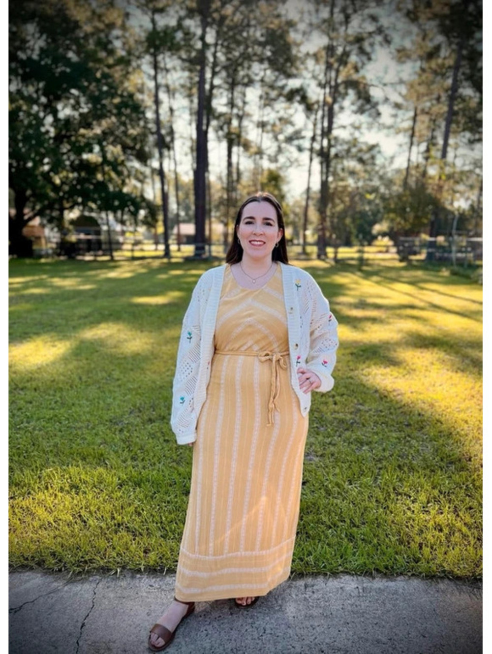 Roolee Autumn Harvest Mustard Maxi Dress| medium| cottagecore| modest